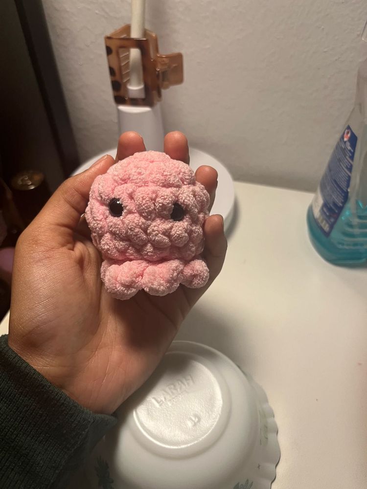 Pink Crochet Octopus Plushie