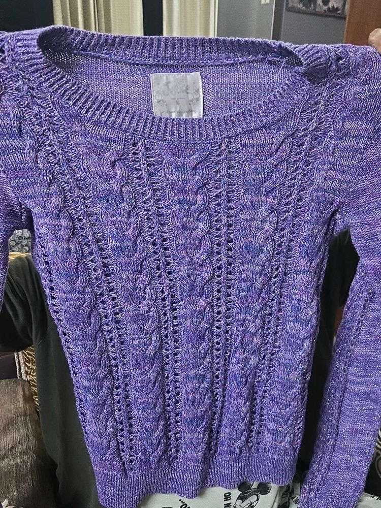 Purple Knit Sweater