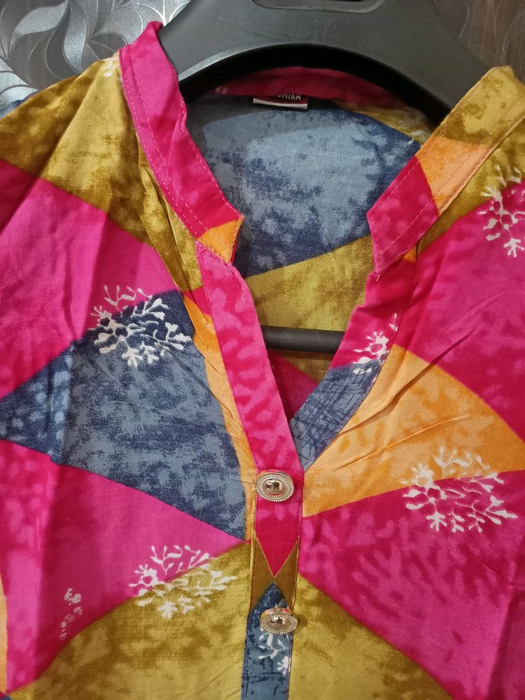 Cotton a Line Kurta