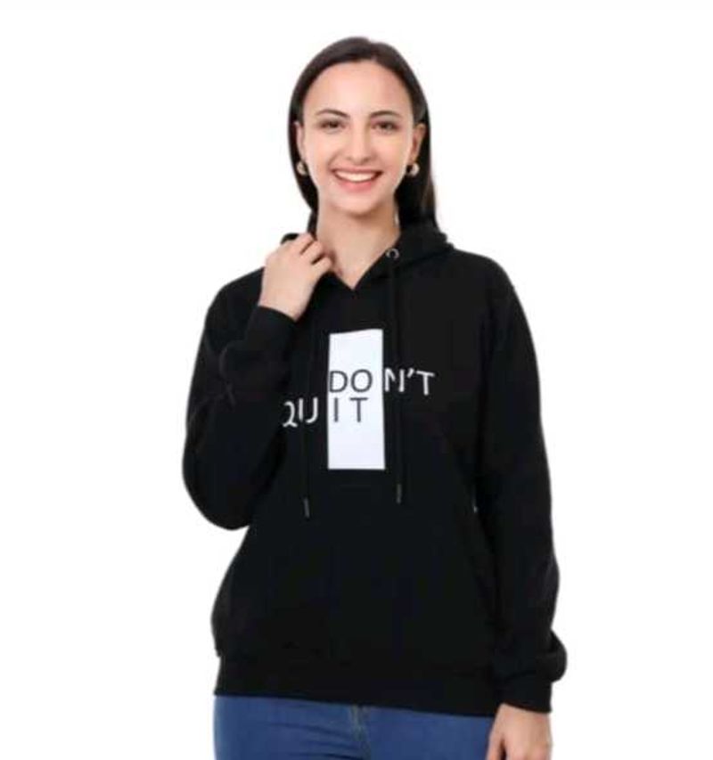 Black Graphic Hoodie: Don't Quit