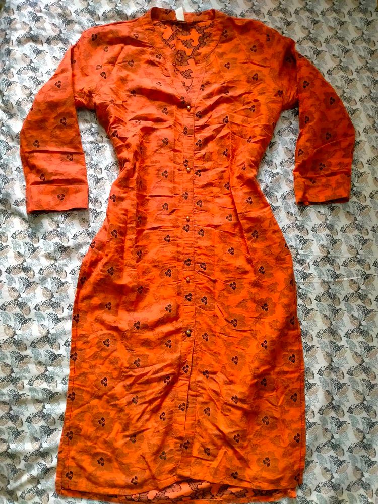 Combo Of Two Kurta Orange And Black