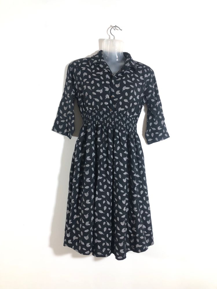 Black Printed Dress(Women’s)
