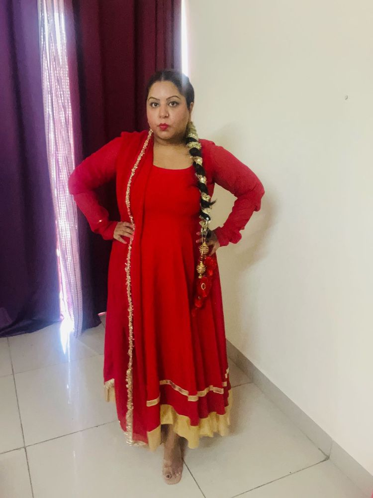 Red Anarkali Suit