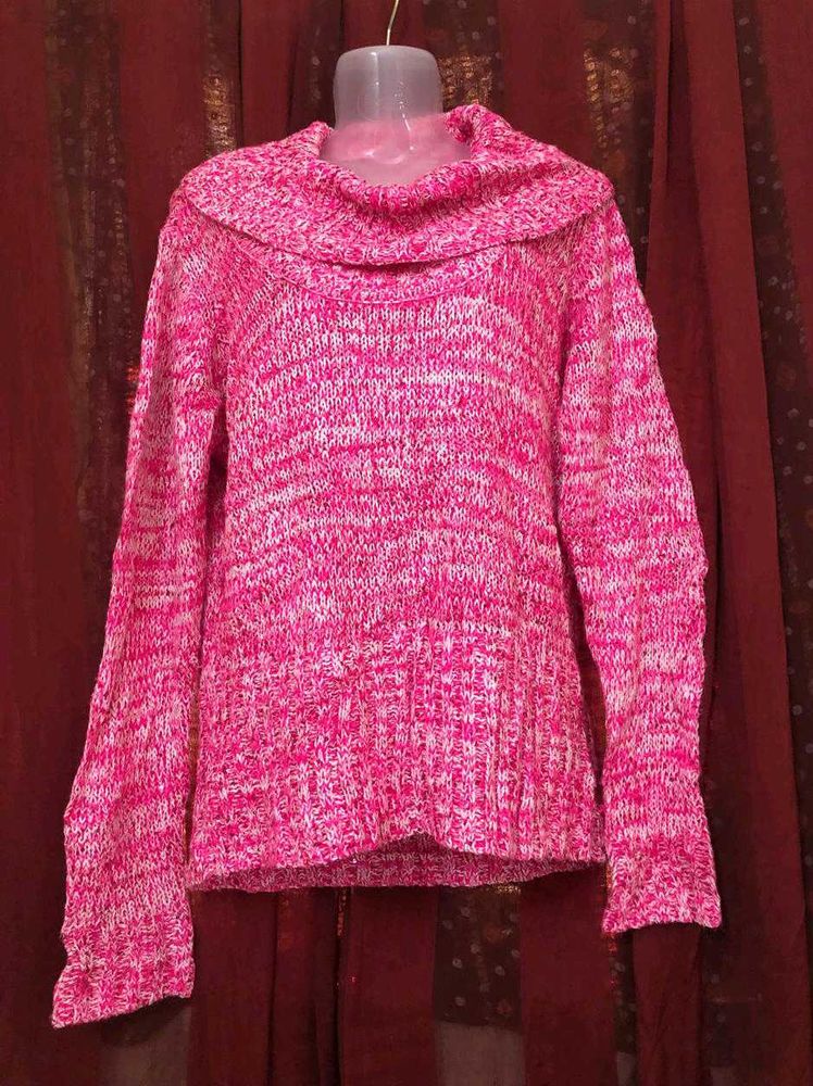 L.e.i. Rose Pink High Neck Top
