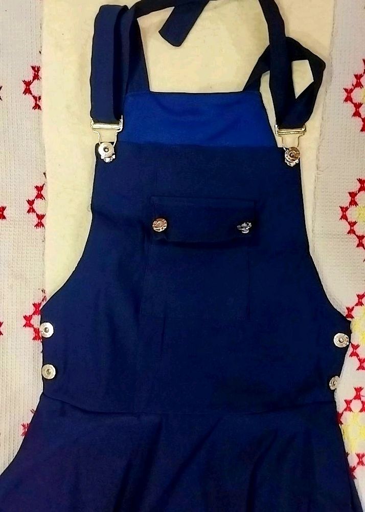 Navy Blue Dungaree dress