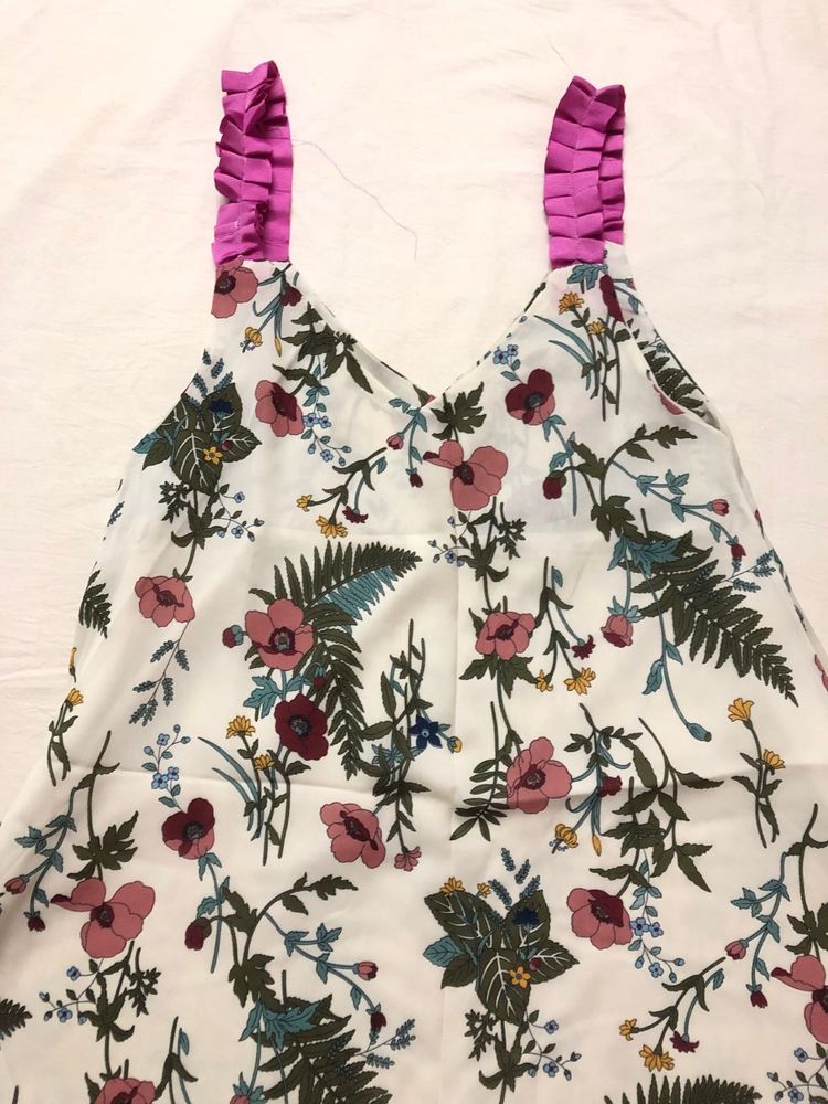 Printed High Low Dress