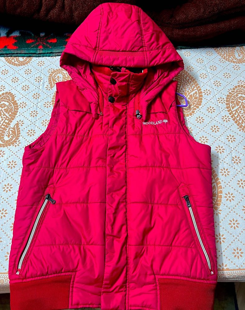 Woodland Red Padded Gillet (Half Sleeves)