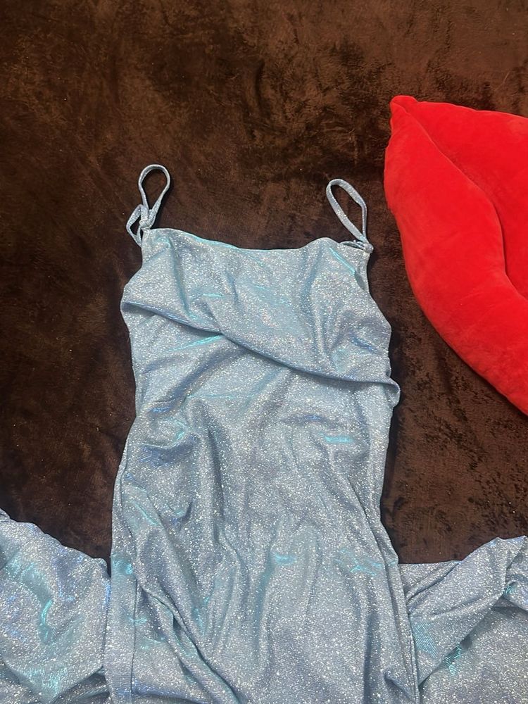 Sparkly Blue Mini Dress