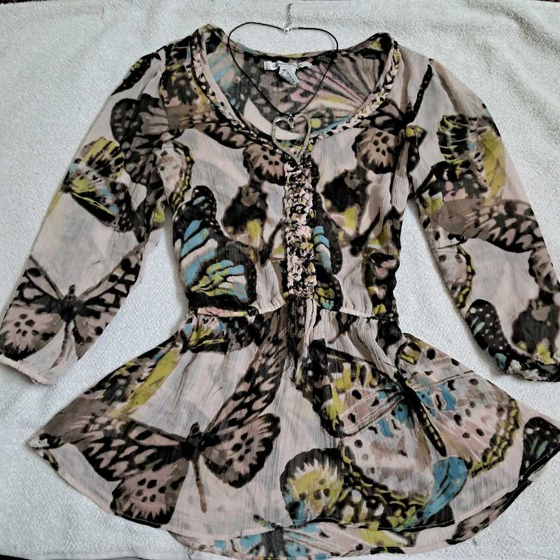 Y2k Vintage Butterfly print Top