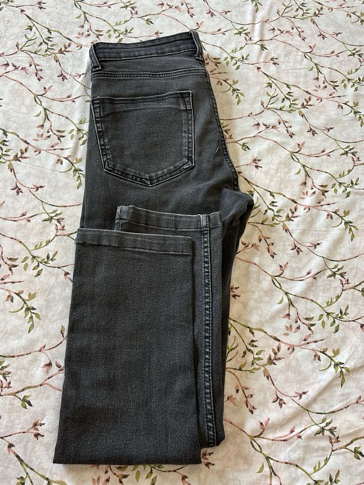 Gray Wash Denim Jeans