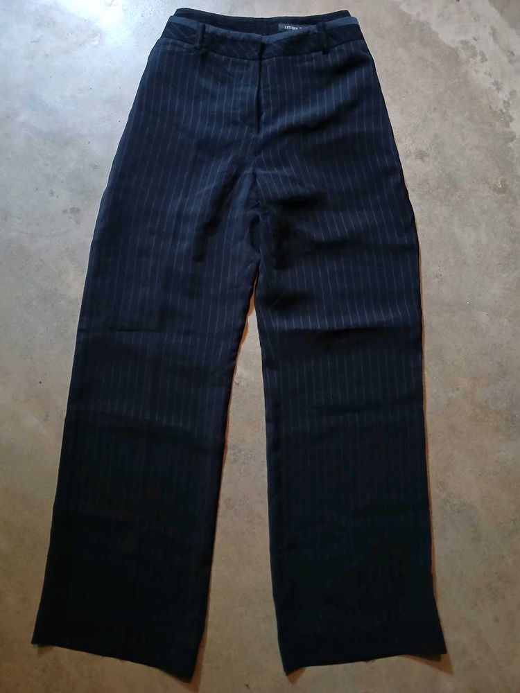 Pinstripe Wide Leg Trousers