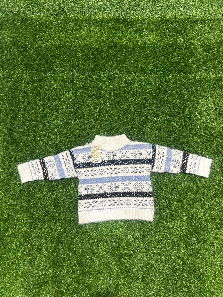 Vintage Patterned Knit Sweater