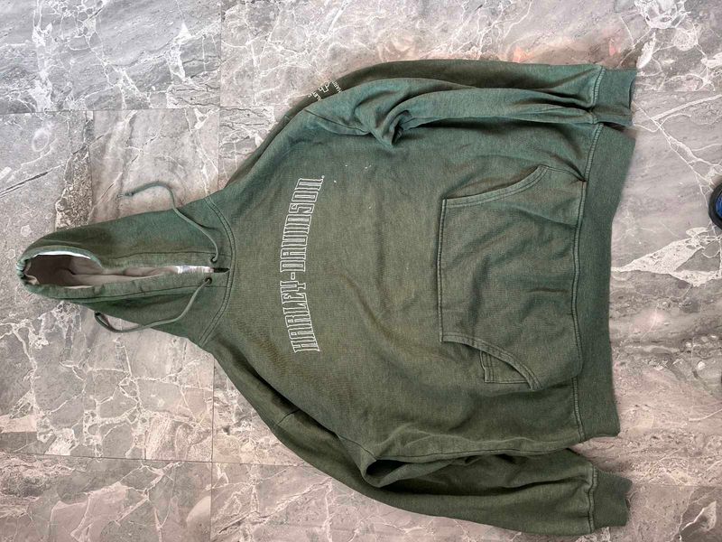 Vintage Harley-Davidson Olive Green Hoodie