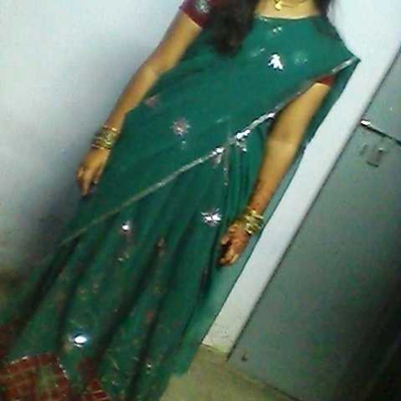 Elegant Green Half Saree