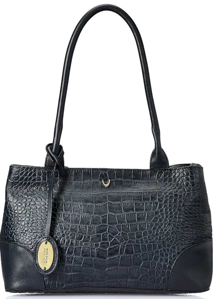 HideSign Leather Embossed Black Tote