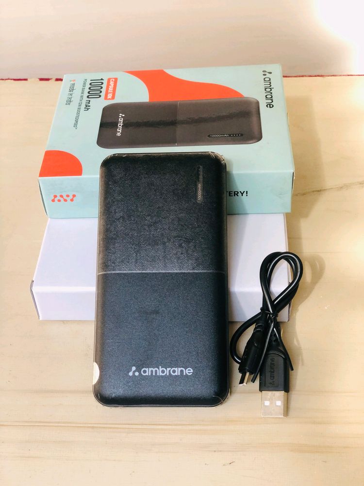 Ambrane 12watt Fast Charging Power Bank 10000mah