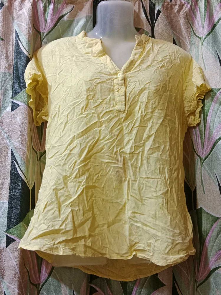 Yellow Casual Top