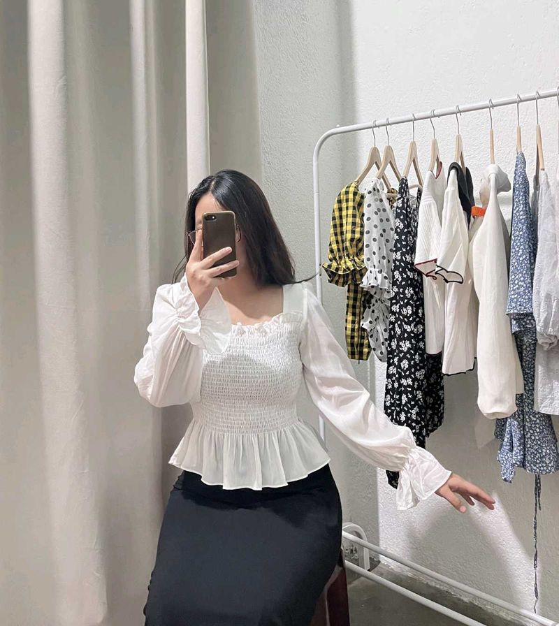 Chic White Peplum Top