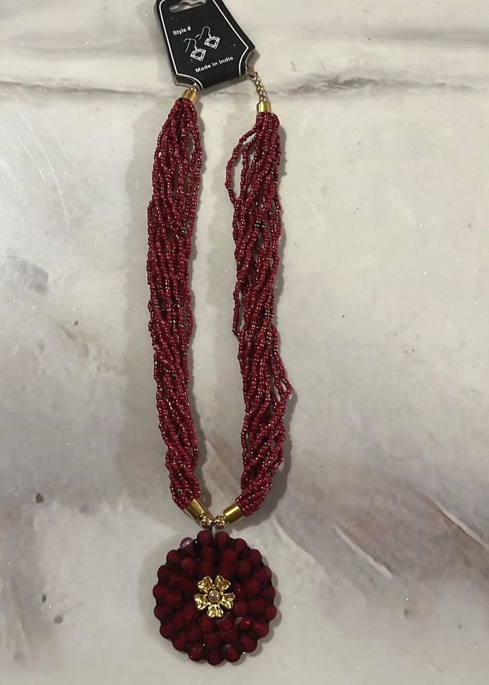 Beaded Flower Necklace
