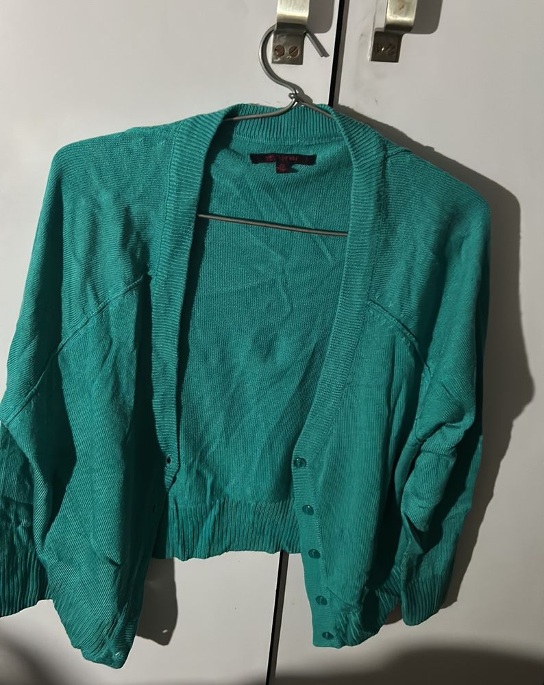 Green Short Winter Shrug
