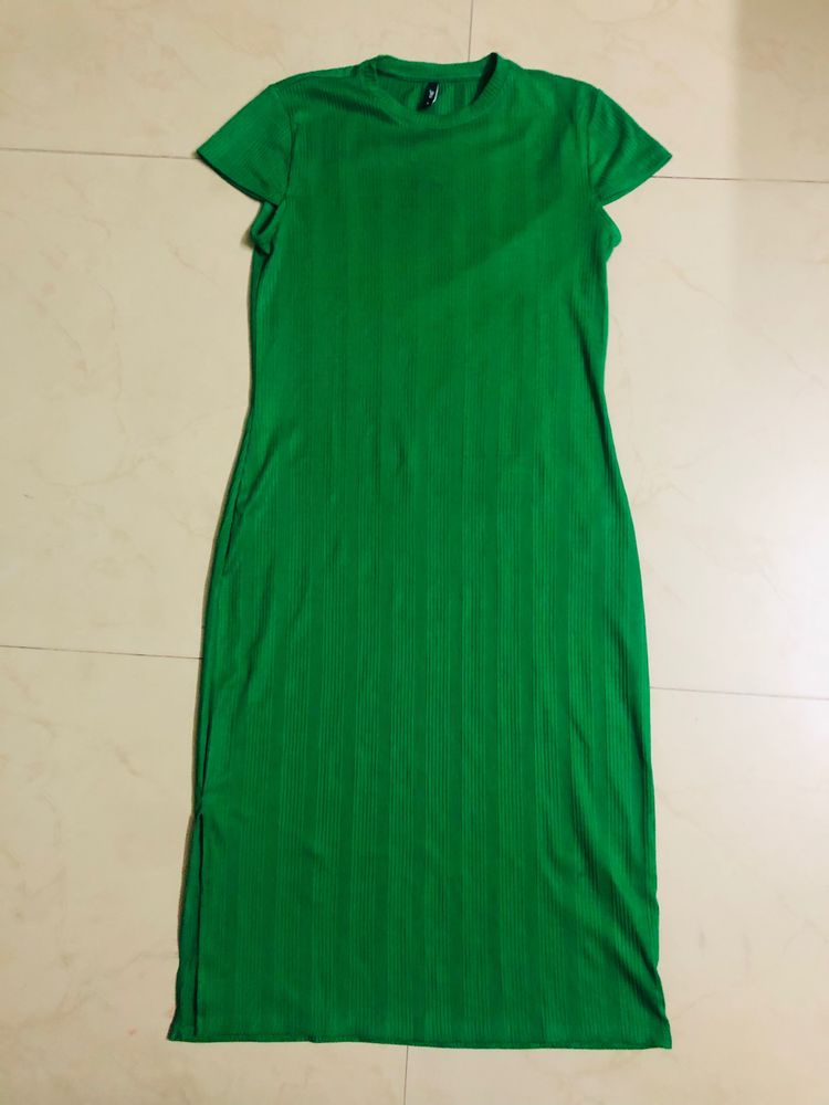 Womens Comfy One Piece Solid Green Stretchable