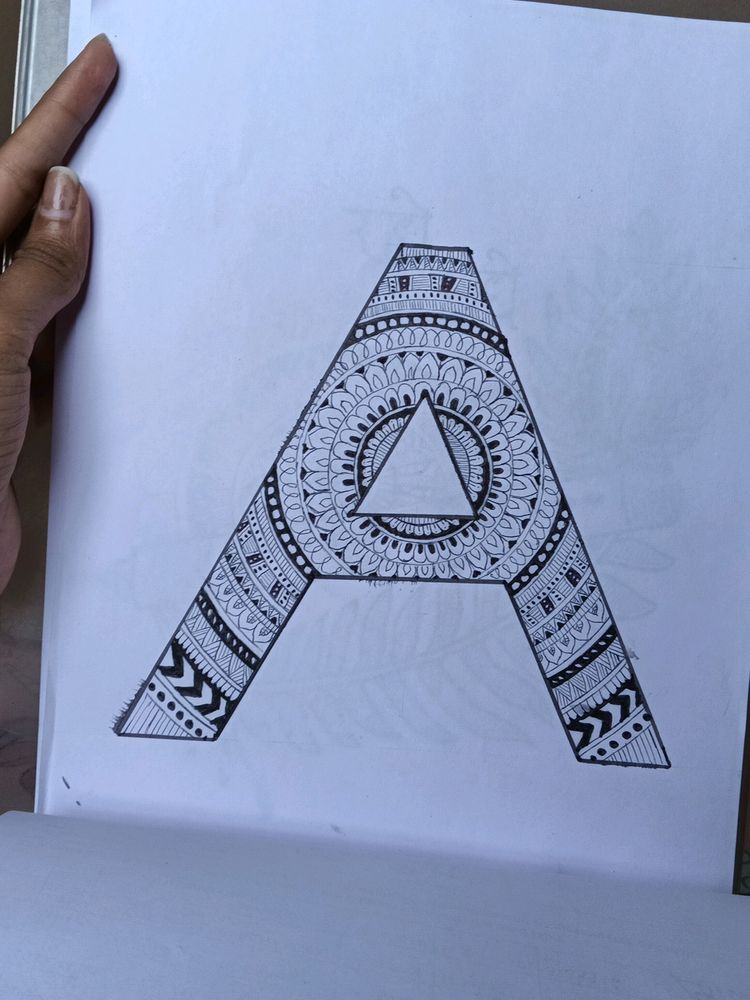 A Letter Mandala Art