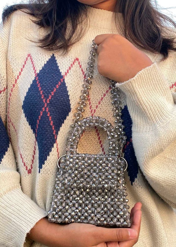 Glass Crystal Beaded Bag