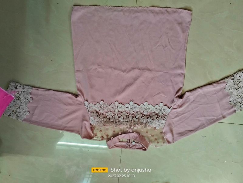 Shein Pink Top +Srug