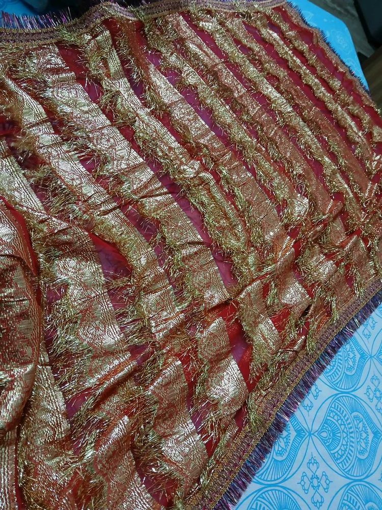 Red &amp; Gold Dupatta