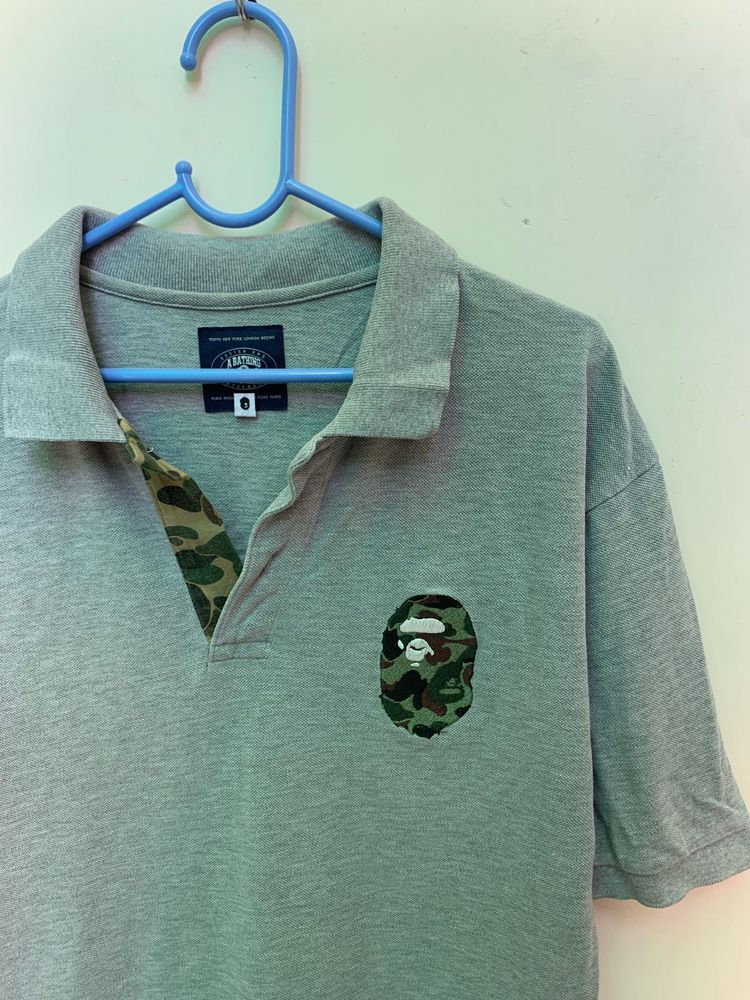 BAPE Grey Polo Shirt