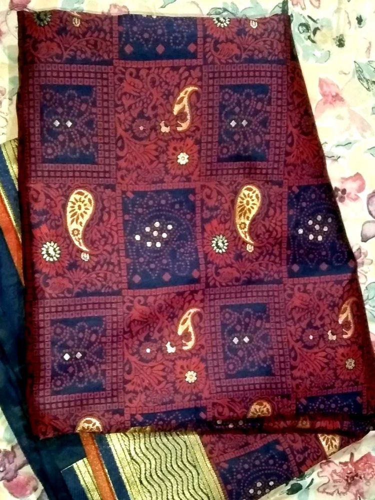 Burgundy Dress Material