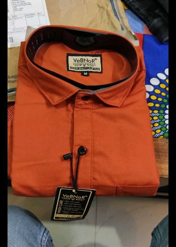 Stylish Orange Shirt( New pack)