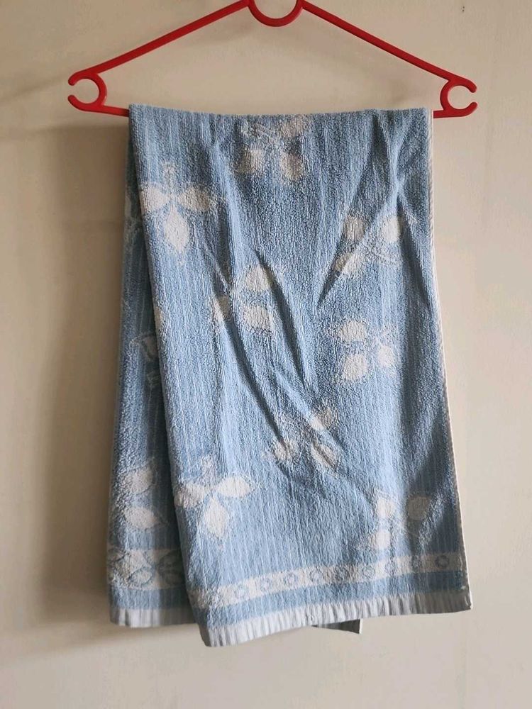 Blue Floral Towel