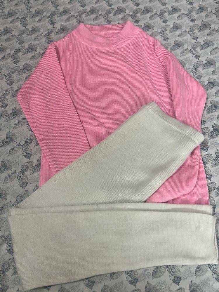 LWarm High neck Inner And Warm Leggings Set