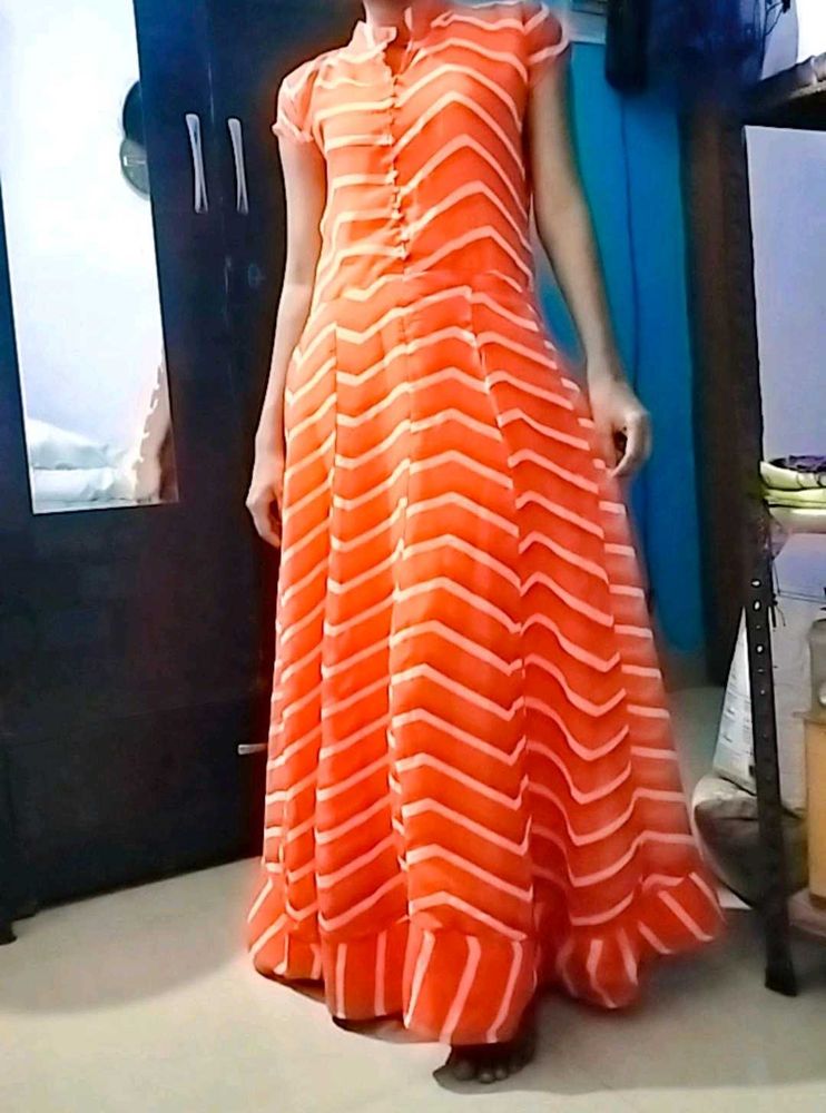Beautiful Printed Gown For Sell