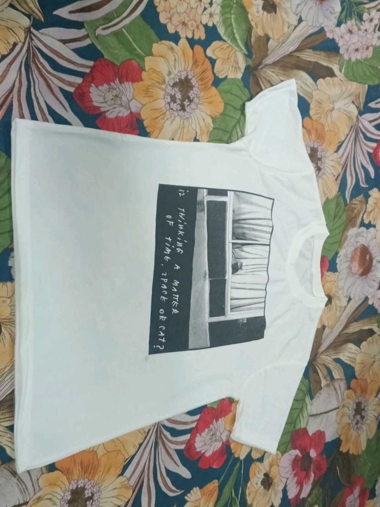 White Graphic Tee