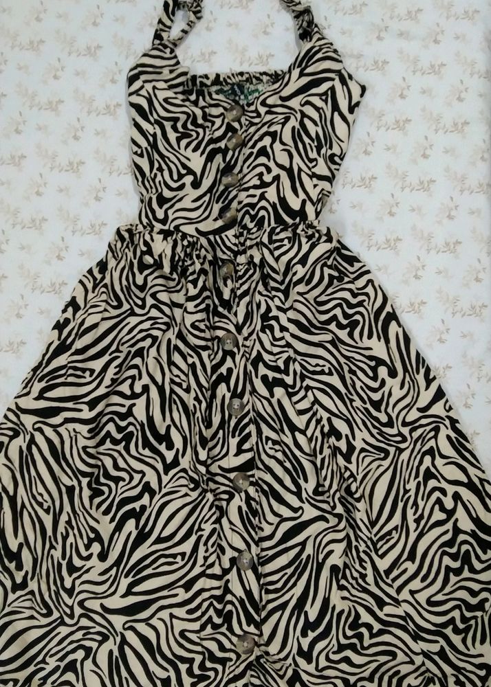 Zebra Print Aesthetic Dress