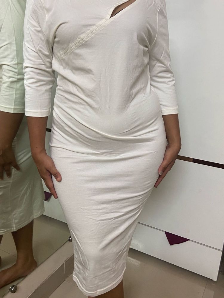 White Cut Out Bodycon