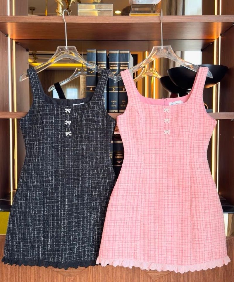 Black Mini Tweed Dress