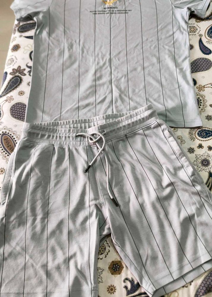 Striped T-Shirt &amp; Shorts Set