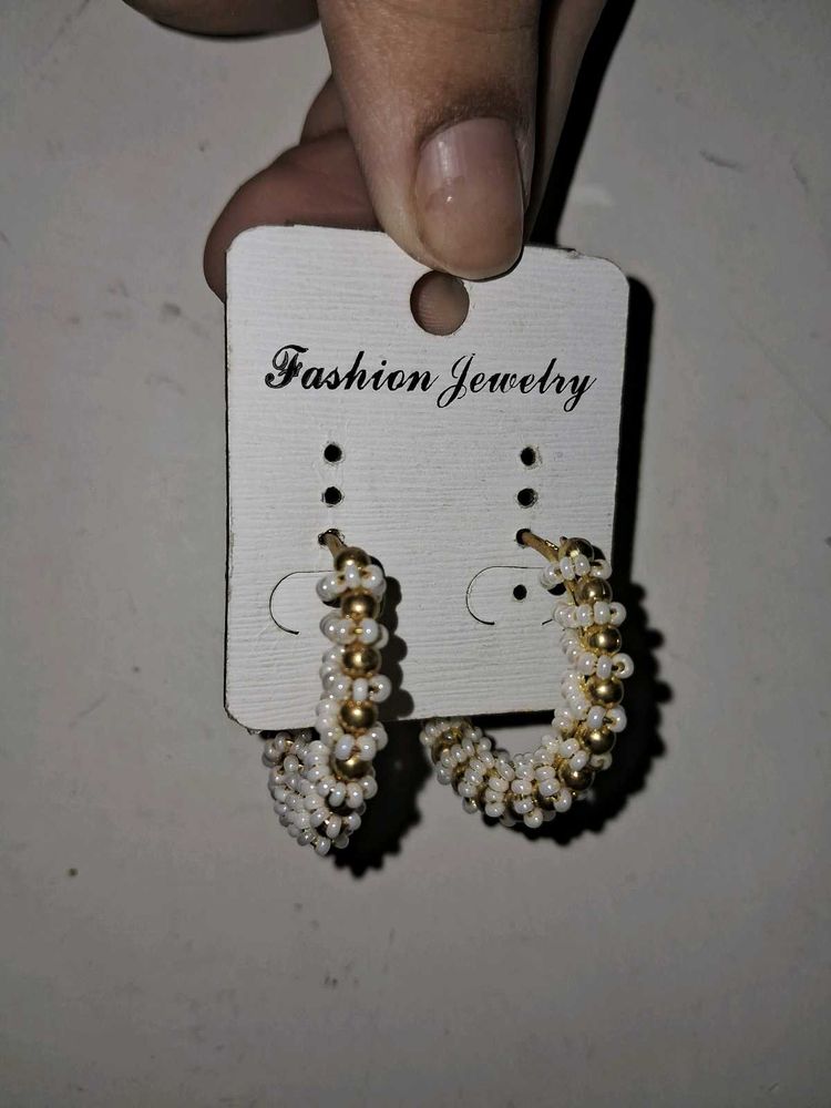 Beaded Hoop Earrings