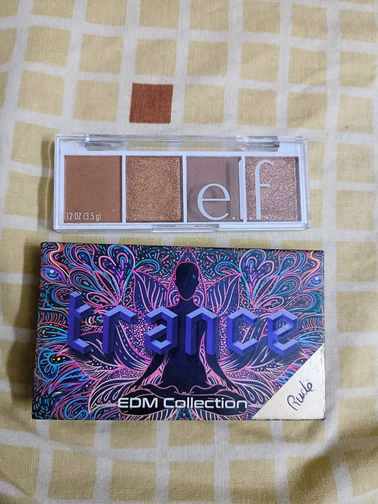Amazing Eyeshadow Pallete Combo: Elf, Rude Cosmeti
