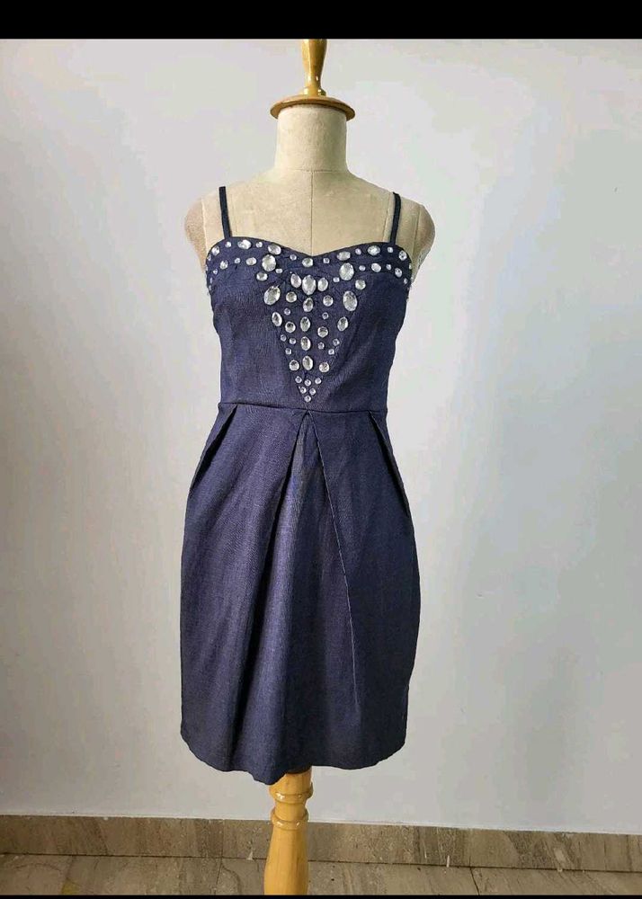 Blue Embellished Dress