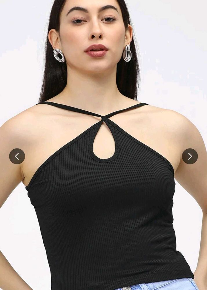Chic Black Halter Top