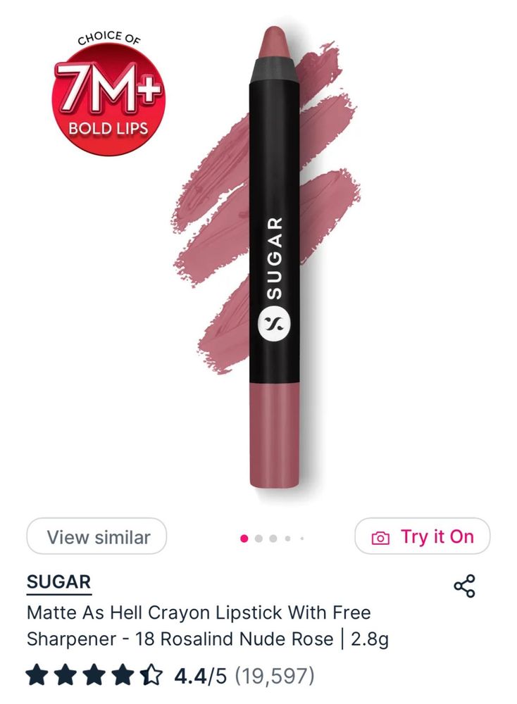 SUGAR Matte As Hell Crayon Lipstick