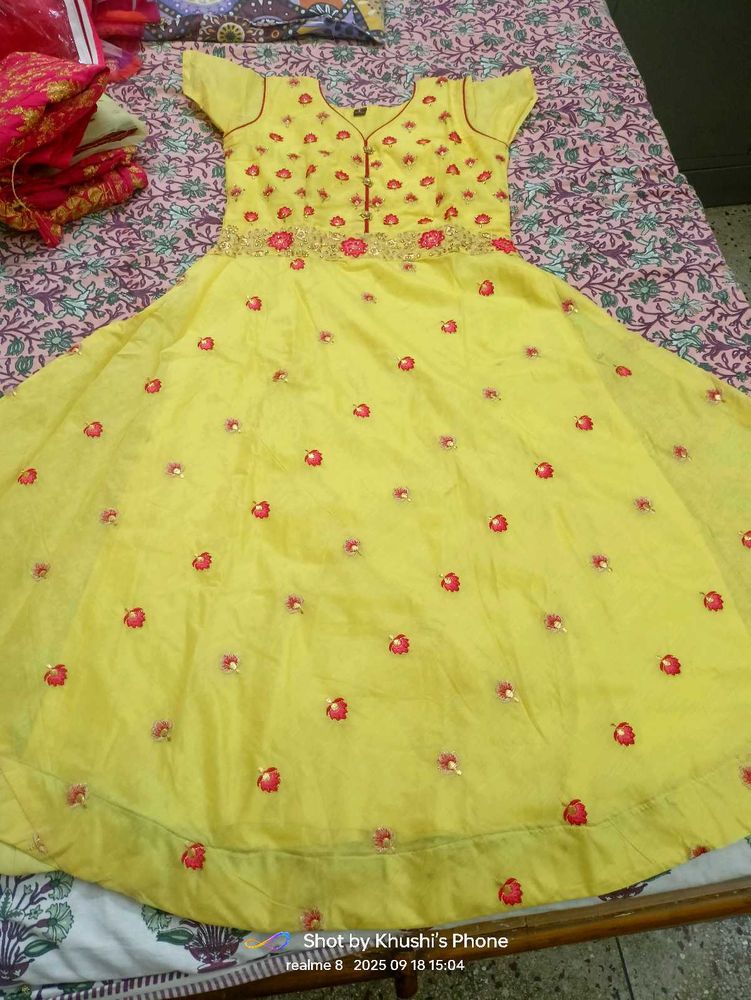 Yellow Embroidered Lehenga Choli