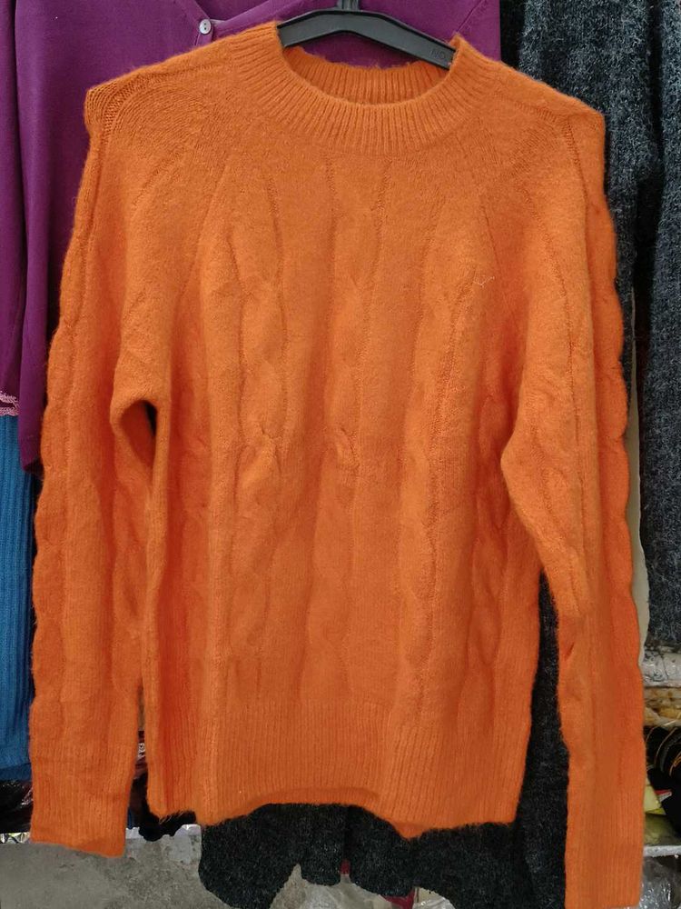 Orange Knit Sweater
