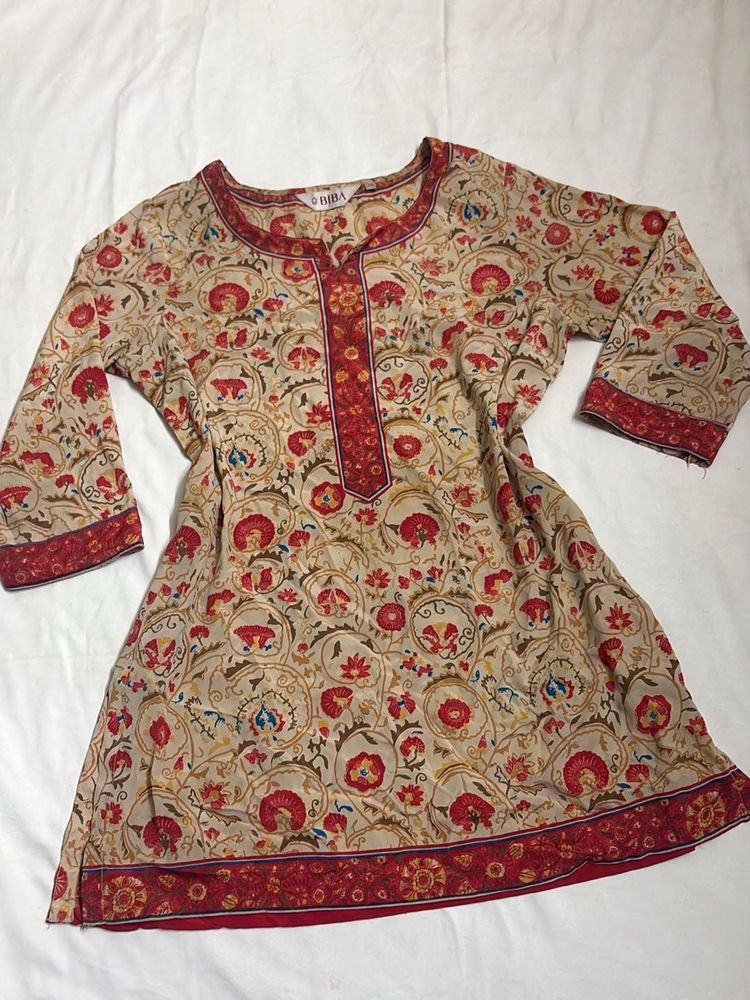 BIBA Satin short Kurti