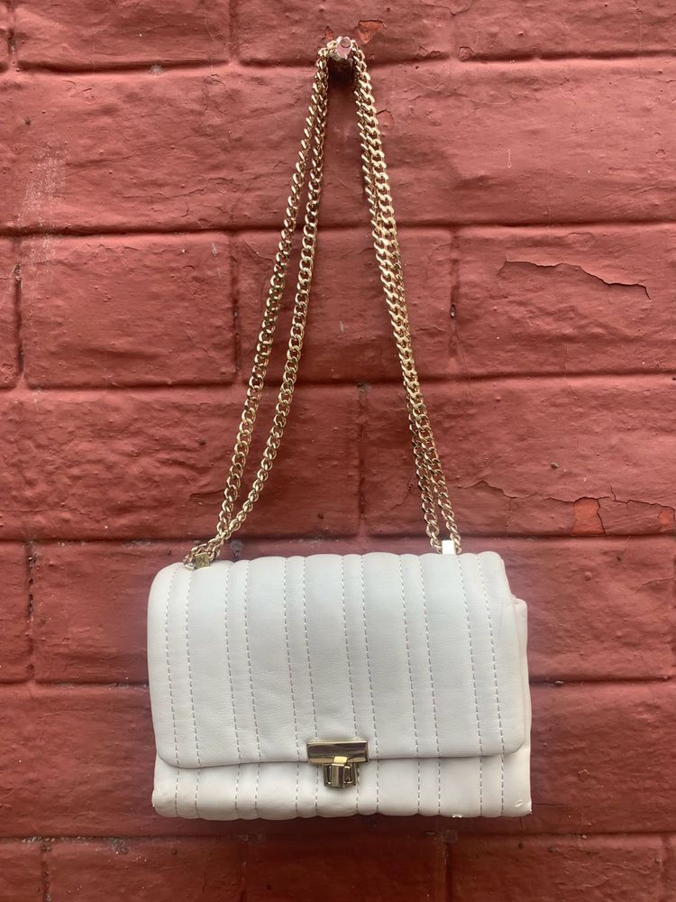 Zara White Sling Bag