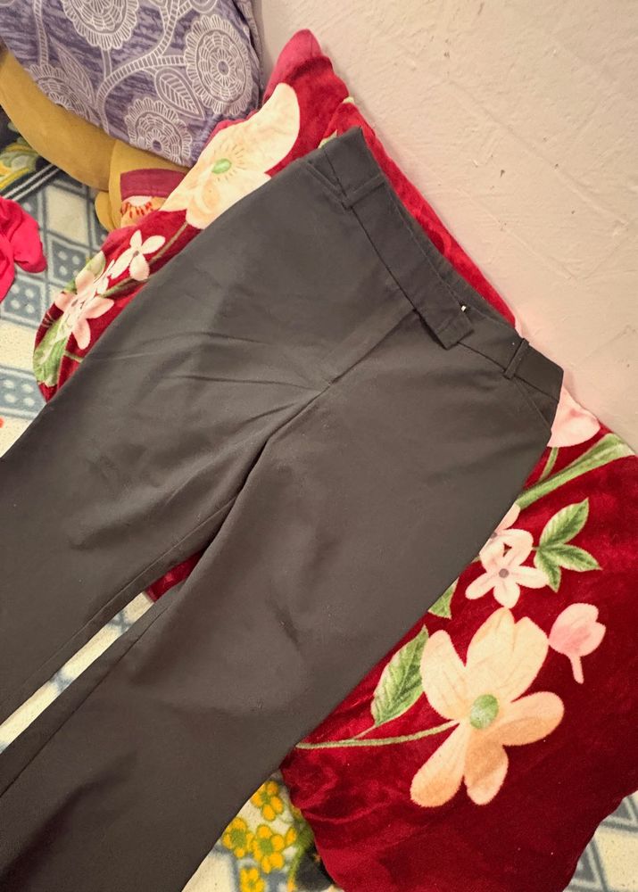 Gray Straight Leg Pants